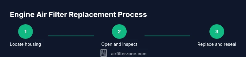 Process flow for replacing an engine air filter