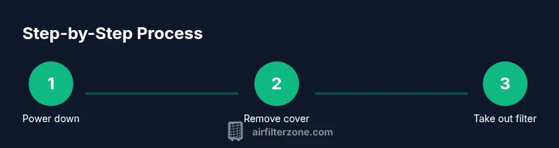 Tailwind infographic showing filter removal steps