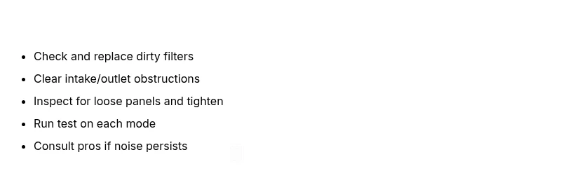 Checklist for fixing loud Winix air purifier