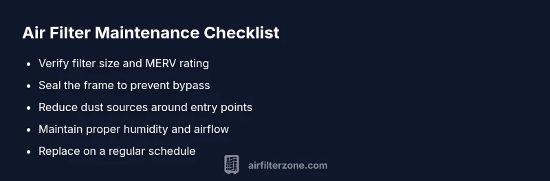 Checklist infographic for air filter maintenance