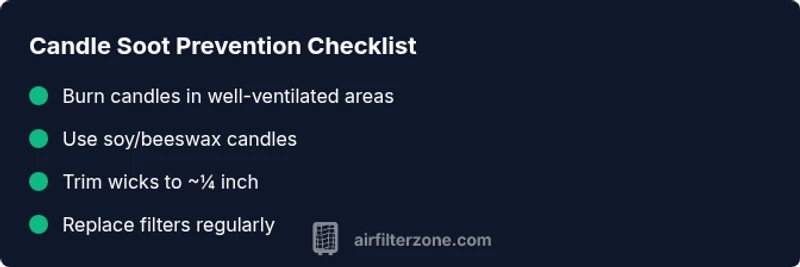 Checklist: Prevent candle soot on air filters