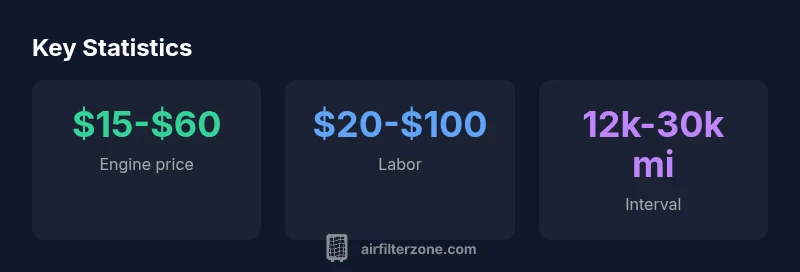 Car air filter cost statistics infographic