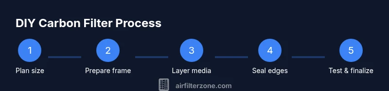 Process to assemble a carbon air filter